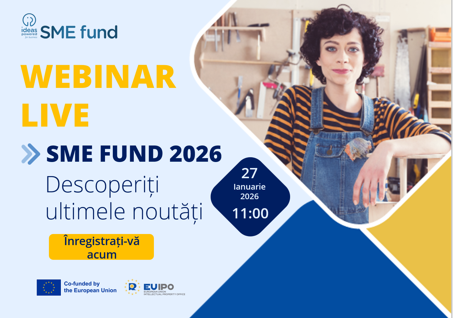 Webinar Fondul pentru IMM-uri 2026. Stimulează-ți afacerea cu finanțare UE 